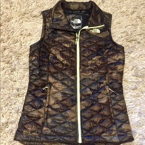The North Face camo print vest
